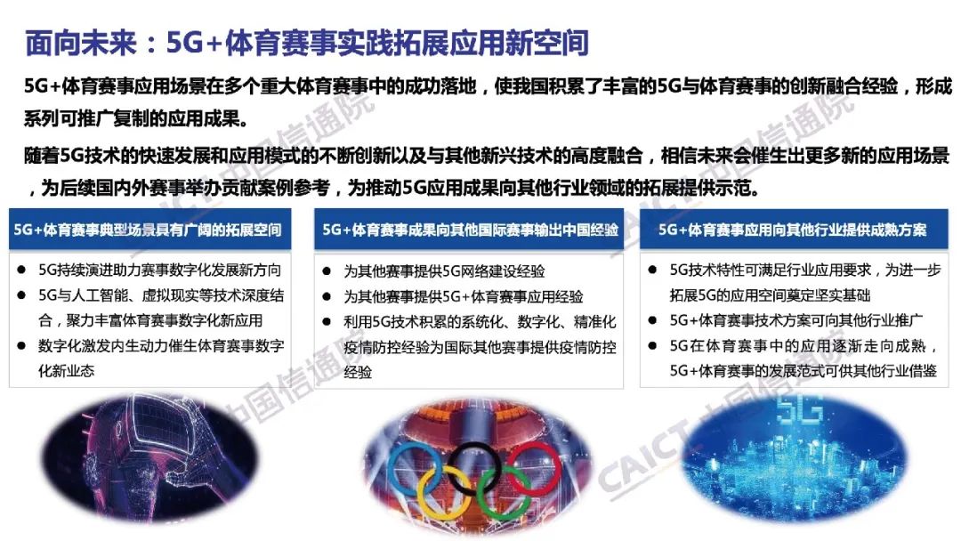 《5G+体育赛事典型场景和应用（2022年）》报告发布